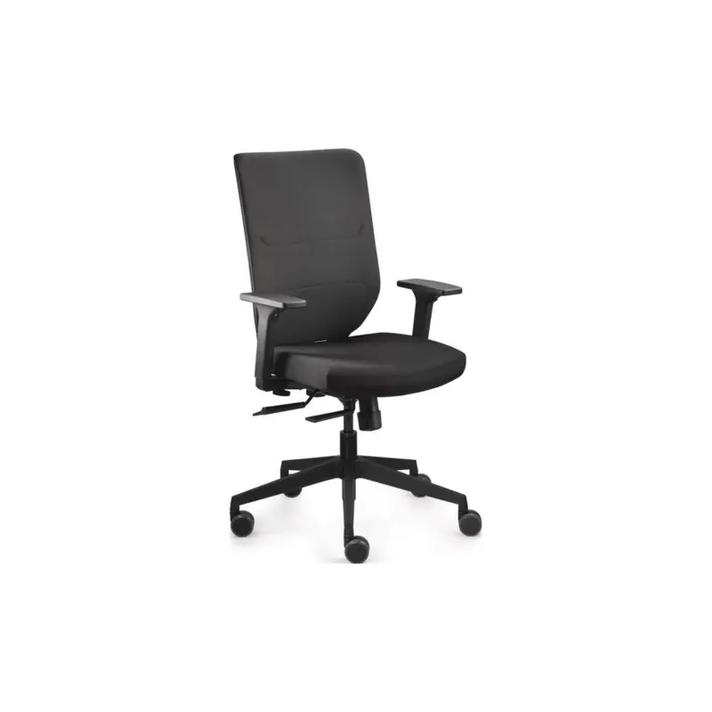 Angebot Trend office Bürodrehstuhl Comfort Armlehnen, breiten- und höhenverstellbar schwarz 410-520 mm mit Synchrontechnik Tragfähigkeit 110 kg