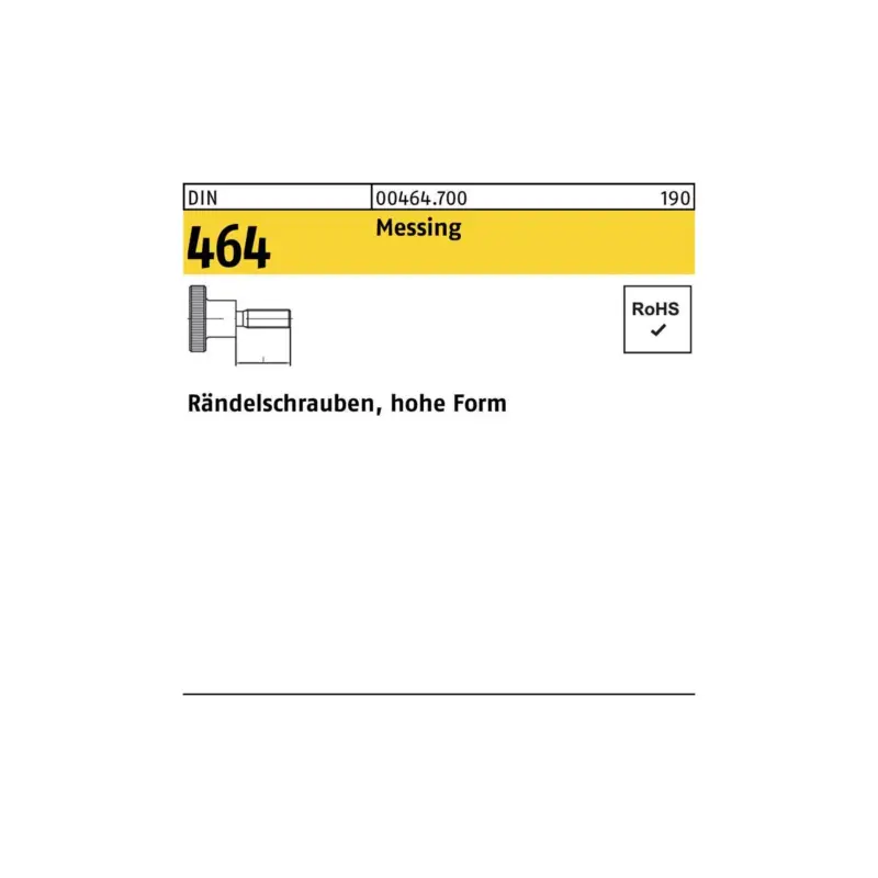 Schnäppchen Rändelschraube DIN 464 hohe FormM5x 8 Messing 50 Stück