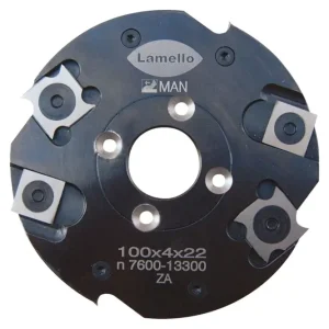Nur Heute Lamello Wendeschneidenfräser für Nutfräsmaschine, HW, Ø100x4xØ22 mm, Z4+V4, WS, NL 4, ohne Nabe